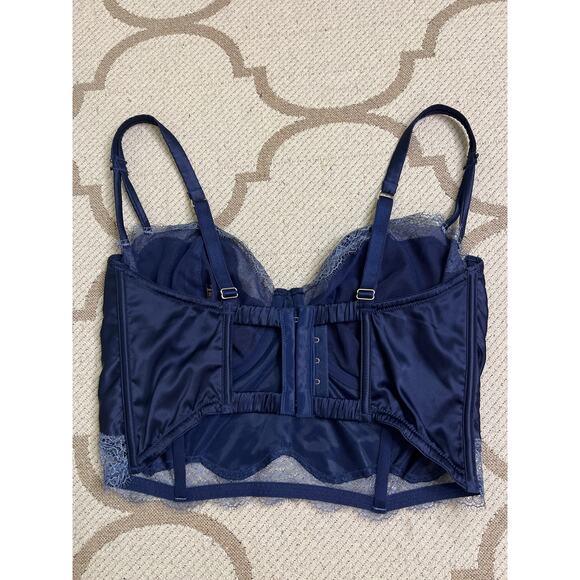 Victoria's Secret Dream Angels Unlined Balconette bra navy blue, size  36 DDD - Picture 8 of 14
